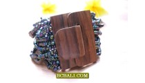Bali Clasps Wooden Organic Beads Bracelets